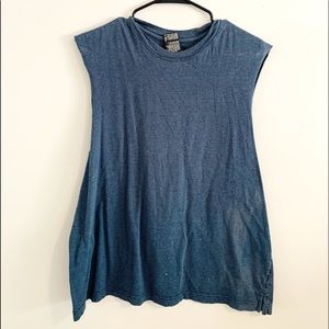 Navy blue muscle tank